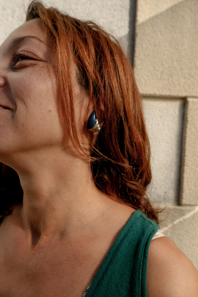 la vie moderne mode ecoresponsable vetements made in france bijoux vintage debardeur vert en laine coton lin bio