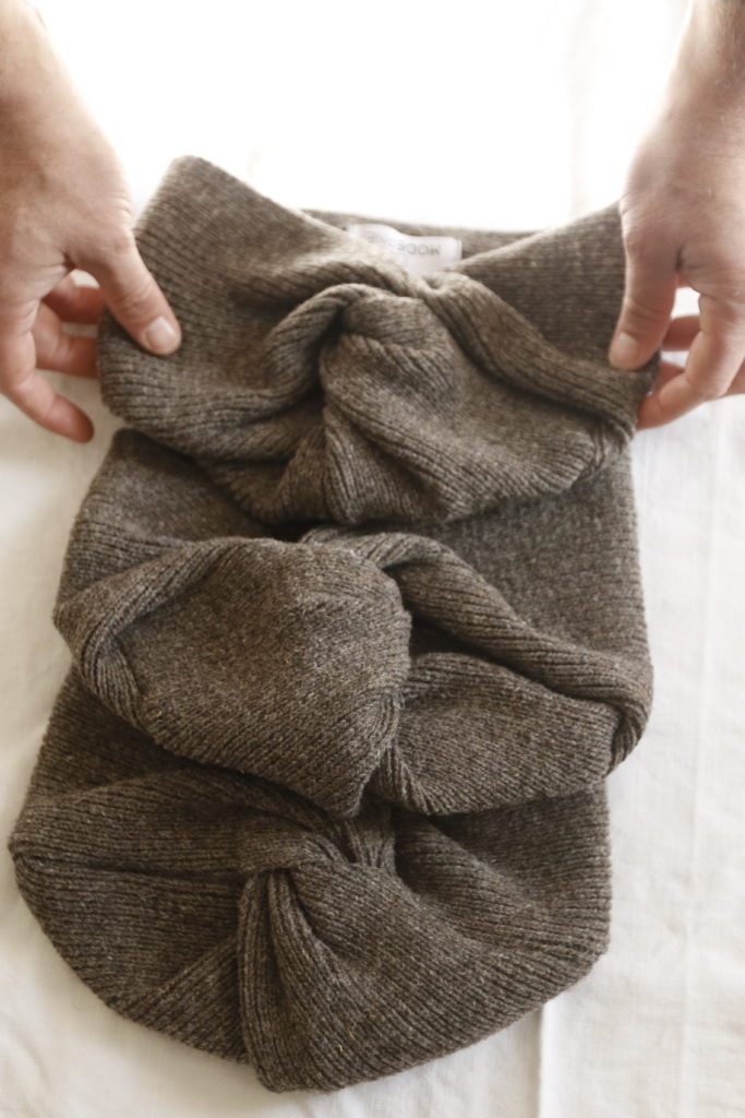 la vie moderne turban en maille laine francaise tricotés machine à la main