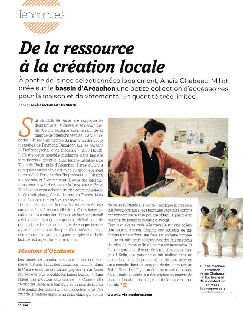 Article La Vie Moderne Sud-Ouest Magazine juin 2022